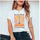 Boho Retro Pumpkin und Fall Season Zitat T-Shirt