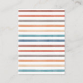 Boho Retro Rainbow Baby Duschbücher für Baby Begleitkarte (Rückseite)