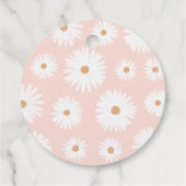 Boho Retro Rainbow Daisy Birthday Party Geschenkanhänger (Rückseite)