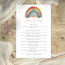 Boho Retro Rainbow will Baby Showspiel Flyer