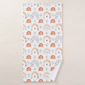 Boho retro Regenbogenline art mostars Badehandtuch (Badehandtuch)