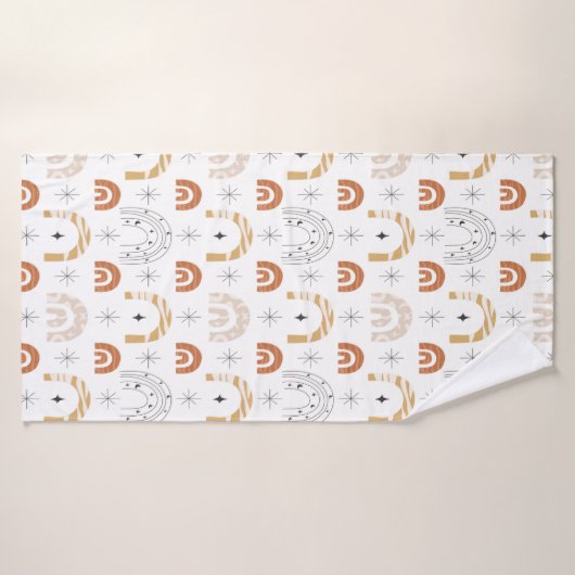 Boho retro Regenbogenline art mostars Badehandtuch (Badehandtuch)