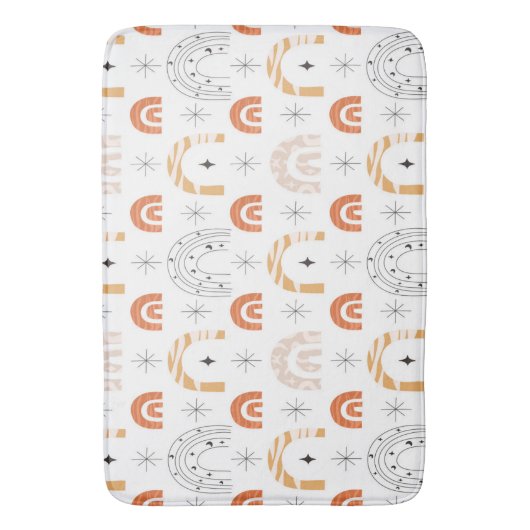 Boho retro Regenbogenline art mostars Badematte (Vorderseite Vertikal)