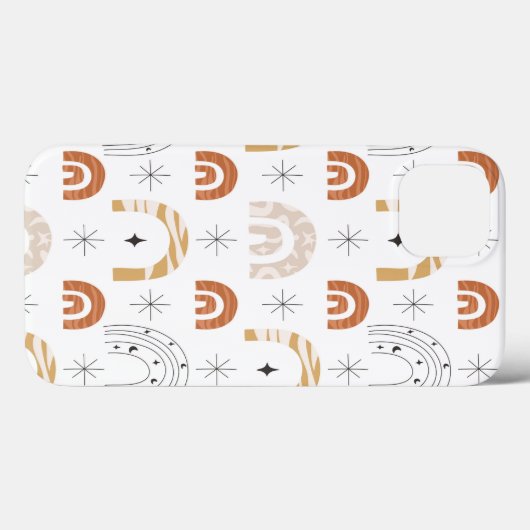 Boho retro Regenbogenline art mostars Case-Mate iPhone Hülle (Rückseite (Horizontal))