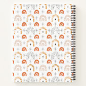 Boho retro Regenbogenline art mostars Notizblock (Rückseite)