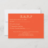 Boho Retro Rustic Western Wedding RSVP Karte (Rückseite)