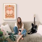 Boho Retro Sagittarius Zodiac Poster