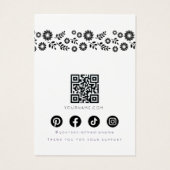 Boho Retro Schwarze Gänseblümchen-Blumen-Schmuckan (Rückseite)
