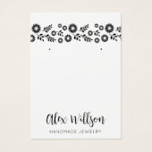 Boho Retro Schwarze Gänseblümchen-Blumen-Schmuckan (Vorderseite)
