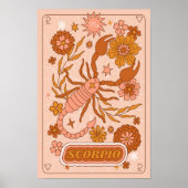 Boho Retro Scorpio Zodiac Poster (Vorne)