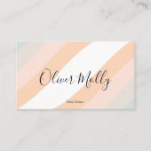 Boho Retro Script Abstract Wavy Lines Pastel Visitenkarte (Vorderseite)