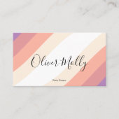 Boho Retro Script Abstract Wavy Lines Pastel Visitenkarte (Vorderseite)
