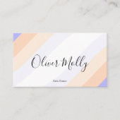 Boho Retro Script Abstracte Wellenlinien Pastell Visitenkarte (Vorderseite)