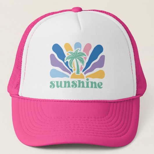Boho Retro Sommerangebot Truckerkappe (Vorderseite)