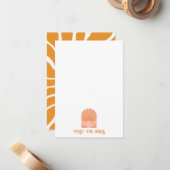 Boho Retro-Sonnenaufgangsflachkarte Mitteilungskarte (Vorderseite/Rückseite Beispiel)