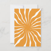 Boho Retro-Sonnenaufgangsflachkarte Mitteilungskarte (Rückseite)