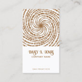 Boho Retro Spiral Visitenkarte (Vorderseite)