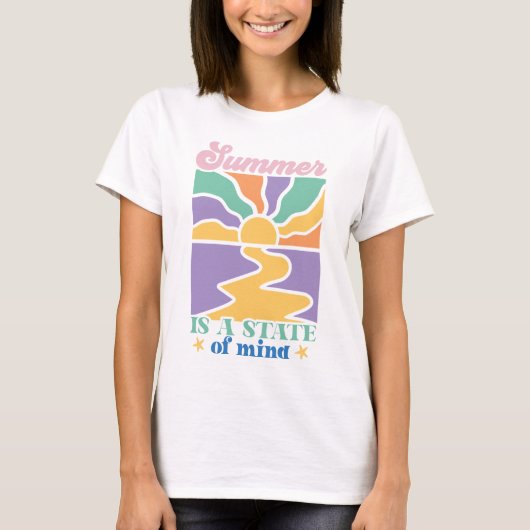 Boho Retro Summer T-Shirt (Vorderseite)