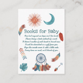 Boho Retro Sun Moon Baby Showbücher für Baby Enc Begleitkarte