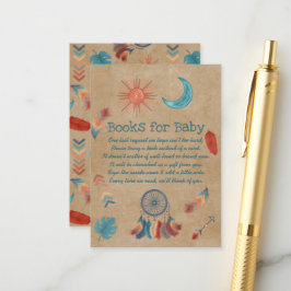 Boho Retro Sun Moon Babydusche Bücher für Baby Begleitkarte