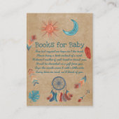 Boho Retro Sun Moon Babydusche Bücher für Baby Begleitkarte (Vorderseite)
