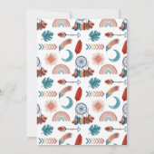 Boho Retro Sun Moon Babydusche Dankeskarte (Rückseite)