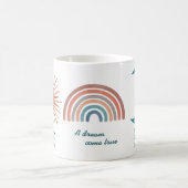 Boho Retro Sun Rainbow Moon Mama etabliert Kaffeetasse (Mittel)