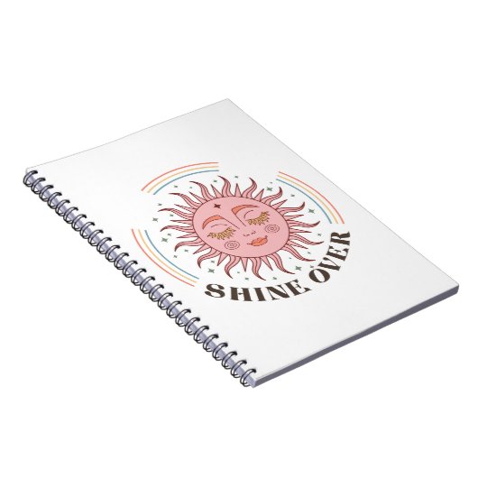 Boho Retro Sun Shine Notizblock (Rechte Seite)
