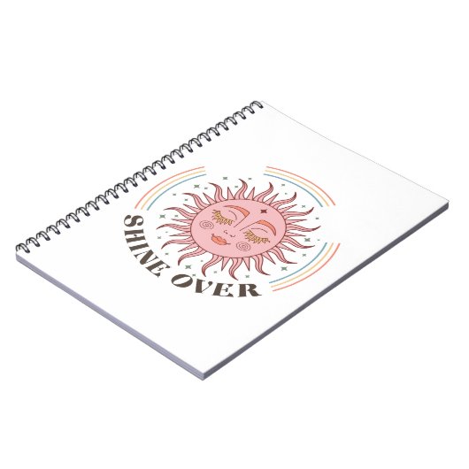 Boho Retro Sun Shine Notizblock (Linke Seite)