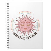Boho Retro Sun Shine Notizblock (Vorderseite)