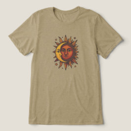 Boho Retro Sun und Moon Unisex Tri-Blend Shirt
