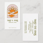 Boho Retro Sunrise Visitenkarte (Vorne/Hinten)