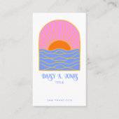 Boho Retro Sunrise Visitenkarte (Vorderseite)