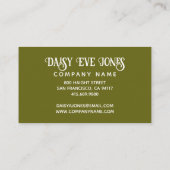 Boho Retro Sunrise Visitenkarte (Rückseite)