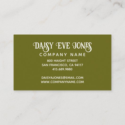 Boho Retro Sunrise Visitenkarte (Rückseite)