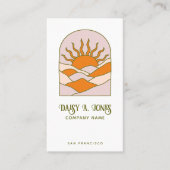 Boho Retro Sunrise Visitenkarte (Vorderseite)