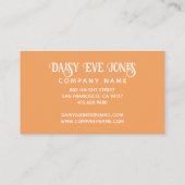 Boho Retro Sunrise Visitenkarte (Rückseite)