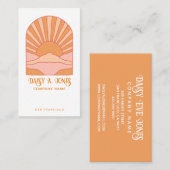 Boho Retro Sunrise Visitenkarte (Vorne/Hinten)