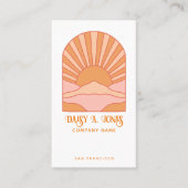 Boho Retro Sunrise Visitenkarte (Vorderseite)