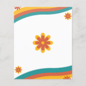 Boho Retro Sunshine Baby Dusche Danke Karte (Rückseite)