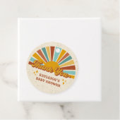 Boho Retro Sunshine Baby Dusche Geschenkanhänger (Beispiel)