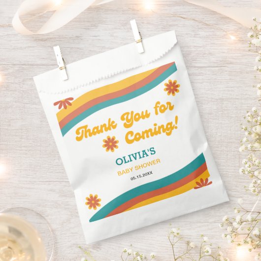 Boho Retro Sunshine Vielen Dank Baby Dusche Geschenktütchen (Ausgeschnitten)