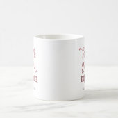 Boho Retro Text | Liebe Mama Rosa Kaffeetasse (Mittel)