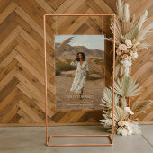 Boho Retro Tropical Palm Tree Abschluss Foto Acrylschild