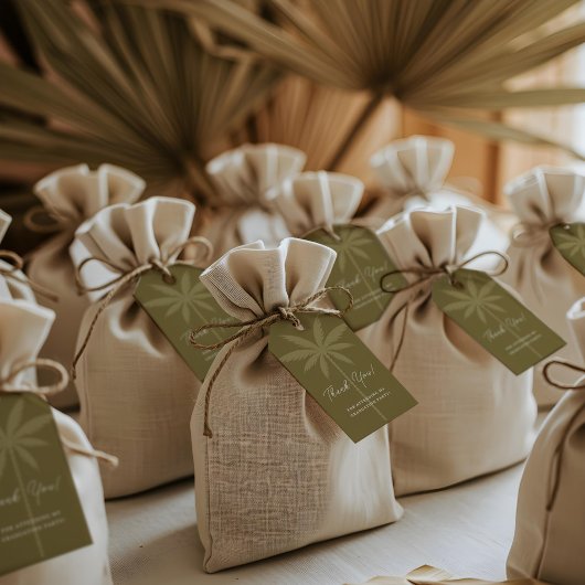 Boho Retro Tropical Palm Tree Abschluss Vielen Dan Geschenkanhänger