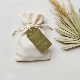 Boho Retro Tropical Palm Tree Abschluss Vielen Dan Geschenkanhänger