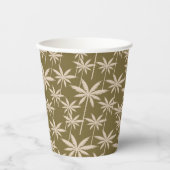 Boho Retro Tropical Palm Tree Pattern Abschluss Pappbecher (Vorderseite)