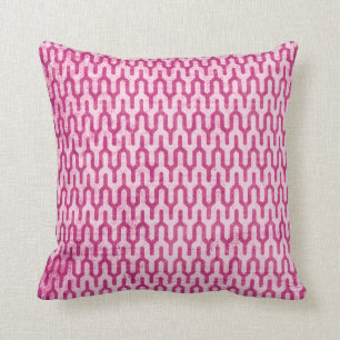 Boho Retro Webart-Muster in den Rosa Kissen