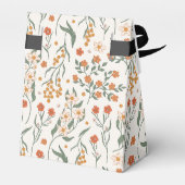 Boho Retro Wildblumen-Brautparty Geschenkschachtel (Rückseite)