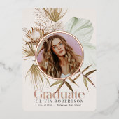 Boho Reviera Foto Abschluss Ankündigung (Vorderseite)